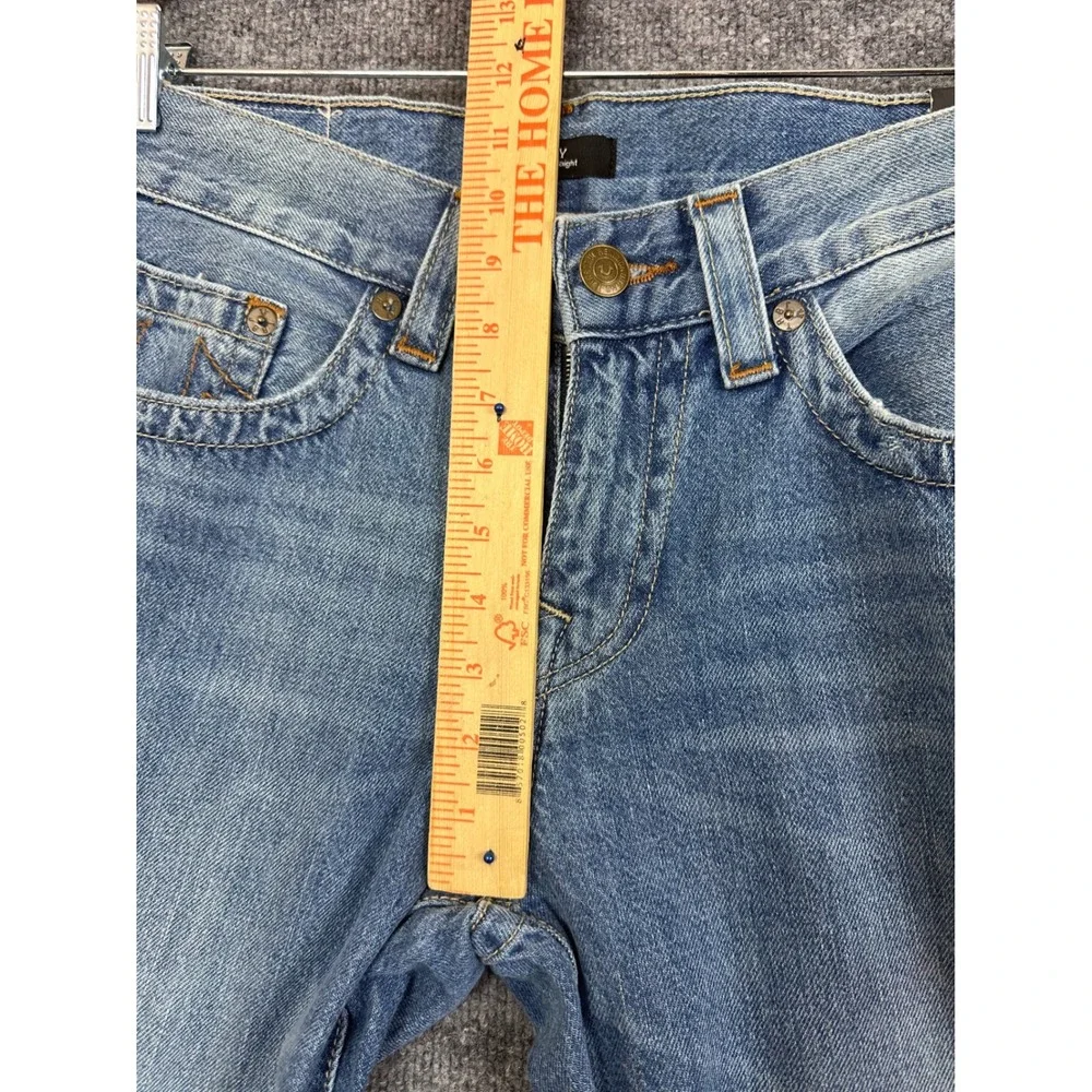 True Religion Ricky Relaxed Straight Distressed Jeans Size 31